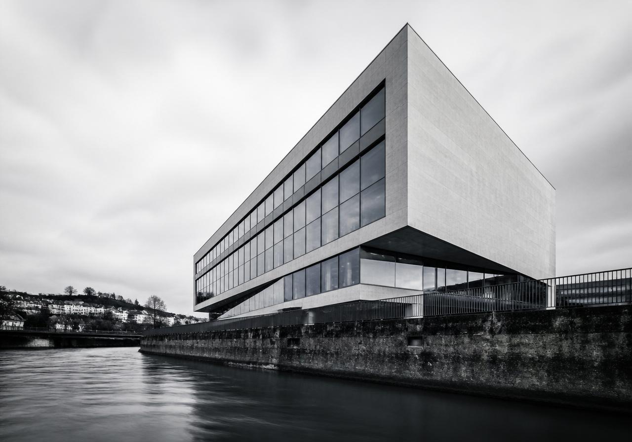 Architecture contemporaine à Fribourg.
